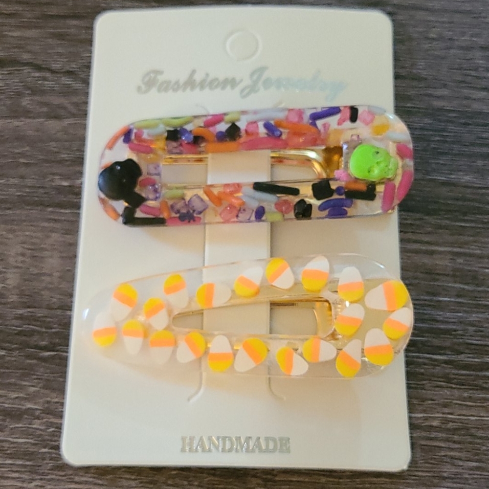 🎃Acrylic Halloween Barrette Set